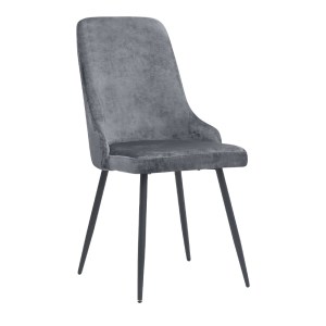 meg-GP057-0007,2-0 ΚΑΡΕΚΛΑ ΤΡΑΠΕΖΑΡΙΑΣ ROBERTA MEGAPAP ΓΚΡΙ ΥΦΑΣΜΑ - ΜΕΤΑΛΛΙΚΟ ΜΑΥΡΟ ΠΟΔΙ 46X62X91ΕΚ.