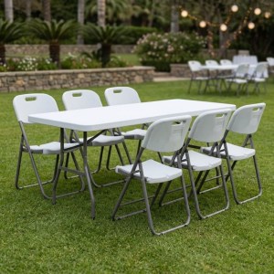 meg-GP058-0006,1-1 ΤΡΑΠΕΖΙ CATERING - ΣΥΝΕΔΡΙΟΥ CAPRI MEGAPAP ΠΤΥΣΣΟΜΕΝΟ - ΜΟΝΟΚΟΜΜΑΤΗ ΕΠΙΦΑΝΕΙΑ ΧΡΩΜΑ ΛΕΥΚΟ ΤΟΥ ΠΑΓΟΥ 183X76X74ΕΚ.