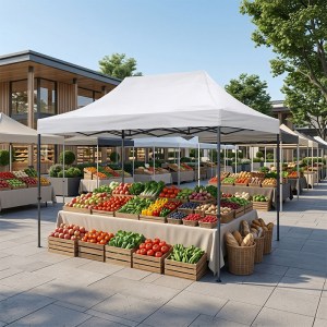 meg-GP059-0002,1-1 ΚΙΟΣΚΙ - GAZEBO BARI MEGAPAP ΠΤΥΣΣΟΜΕΝΟ ΜΕΤΑΛΛΙΚΟΣ ΣΚΕΛΕΤΟΣ - ΑΔΙΑΒΡΟΧΟ ΥΦΑΣΜΑ ΧΡΩΜΑ ΛΕΥΚΟ 3X4,5X3,20M.