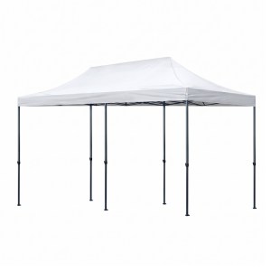 meg-GP059-0003,1-4 ΚΙΟΣΚΙ - GAZEBO BARI MEGAPAP ΠΤΥΣΣΟΜΕΝΟ ΜΕΤΑΛΛΙΚΟΣ ΣΚΕΛΕΤΟΣ - ΑΔΙΑΒΡΟΧΟ ΥΦΑΣΜΑ ΧΡΩΜΑ ΛΕΥΚΟ 3X6X3,27M.