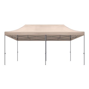 meg-GP059-0003,3-3 ΚΙΟΣΚΙ - GAZEBO BARI MEGAPAP ΠΤΥΣΣΟΜΕΝΟ ΜΕΤΑΛΛΙΚΟΣ ΣΚΕΛΕΤΟΣ - ΑΔΙΑΒΡΟΧΟ ΥΦΑΣΜΑ ΧΡΩΜΑ ΤΗΣ ΑΜΜΟΥ 3X6X3,27M.
