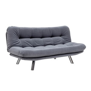 meg-GP061-0023,7-5 ΚΑΝΑΠΕΣ - ΚΡΕΒΑΤΙ HIPPO MEGAPAP ΤΡΙΘΕΣΙΟΣ ΥΦΑΣΜΑΤΙΝΟΣ ΧΡΩΜΑ ΓΚΡΙ 180X87X85ΕΚ.