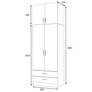 meg-GP100-0063,2-4 ΝΤΟΥΛΑΠΑ ΡΟΥΧΩΝ RICARDO MEGAPAP ΔΙΦΥΛΛΗ ΜΕ ΠΑΤΑΡΙ ΚΑΙ ΣΥΡΤΑΡΙΑ ΧΡΩΜΑ ΦΥΣΙΚΟ ΟΞΙΑΣ 80X51,8X240ΕΚ.