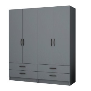 meg-GP100-0064,4-0 ΝΤΟΥΛΑΠΑ ΡΟΥΧΩΝ RICARDO MEGAPAP ΤΕΤΡΑΦΥΛΛΗ ΜΕ ΣΥΡΤΑΡΙΑ ΧΡΩΜΑ ΑΝΘΡΑΚΙ 160X51,8X181ΕΚ.