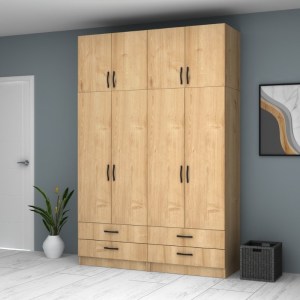 meg-GP100-0065,2-3 ΝΤΟΥΛΑΠΑ ΡΟΥΧΩΝ RICARDO MEGAPAP ΤΕΤΡΑΦΥΛΛΗ ΜΕ ΠΑΤΑΡΙ ΚΑΙ ΣΥΡΤΑΡΙΑ ΧΡΩΜΑ ΦΥΣΙΚΟ ΟΞΙΑΣ 160X51,8X240ΕΚ.