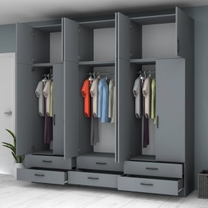 meg-GP100-0067,4-1 ΝΤΟΥΛΑΠΑ ΡΟΥΧΩΝ RICARDO MEGAPAP ΕΞΑΦΥΛΛΗ ΜΕ ΠΑΤΑΡΙ ΚΑΙ ΣΥΡΤΑΡΙΑ ΧΡΩΜΑ ΑΝΘΡΑΚΙ 240X51,8X240ΕΚ.