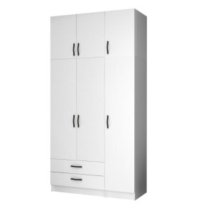 meg-GP100-0069,1-0 ΝΤΟΥΛΑΠΑ ΡΟΥΧΩΝ RICARDO MEGAPAP ΤΡΙΦΥΛΛΗ ΜΕ ΠΑΤΑΡΙ ΚΑΙ ΣΥΡΤΑΡΙΑ ΧΡΩΜΑ ΛΕΥΚΟ 120X51,8X240ΕΚ.