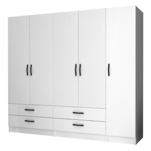 meg-GP100-0070,1-0 ΝΤΟΥΛΑΠΑ ΡΟΥΧΩΝ RICARDO MEGAPAP ΠΕΝΤΑΦΥΛΛΗ ΜΕ ΣΥΡΤΑΡΙΑ ΧΡΩΜΑ ΛΕΥΚΟ 200X51,8X181ΕΚ.