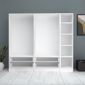 meg-GP100-0070,1-2 ΝΤΟΥΛΑΠΑ ΡΟΥΧΩΝ RICARDO MEGAPAP ΠΕΝΤΑΦΥΛΛΗ ΜΕ ΣΥΡΤΑΡΙΑ ΧΡΩΜΑ ΛΕΥΚΟ 200X51,8X181ΕΚ.