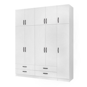 meg-GP100-0071,1-0 ΝΤΟΥΛΑΠΑ ΡΟΥΧΩΝ RICARDO MEGAPAP ΠΕΝΤΑΦΥΛΛΗ ΜΕ ΠΑΤΑΡΙ ΚΑΙ ΣΥΡΤΑΡΙΑ ΧΡΩΜΑ ΛΕΥΚΟ 200X51,8X240ΕΚ.