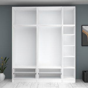 meg-GP100-0071,1-2 ΝΤΟΥΛΑΠΑ ΡΟΥΧΩΝ RICARDO MEGAPAP ΠΕΝΤΑΦΥΛΛΗ ΜΕ ΠΑΤΑΡΙ ΚΑΙ ΣΥΡΤΑΡΙΑ ΧΡΩΜΑ ΛΕΥΚΟ 200X51,8X240ΕΚ.
