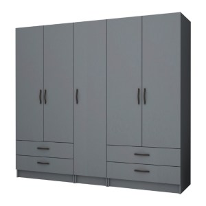 meg-GP100-0072,4-0 ΝΤΟΥΛΑΠΑ ΡΟΥΧΩΝ RICARDO MEGAPAP ΠΕΝΤΑΦΥΛΛΗ ΜΕ ΣΥΡΤΑΡΙΑ ΧΡΩΜΑ ΑΝΘΡΑΚΙ 200X51,8X181ΕΚ.