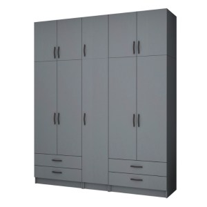 meg-GP100-0073,4-0 ΝΤΟΥΛΑΠΑ ΡΟΥΧΩΝ RICARDO MEGAPAP ΠΕΝΤΑΦΥΛΛΗ ΜΕ ΠΑΤΑΡΙ ΚΑΙ ΣΥΡΤΑΡΙΑ ΧΡΩΜΑ ΑΝΘΡΑΚΙ 200X51,8X240ΕΚ.