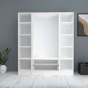 meg-GP100-0074,1-2 ΝΤΟΥΛΑΠΑ ΡΟΥΧΩΝ RICARDO MEGAPAP ΤΕΤΡΑΦΥΛΛΗ ΜΕ ΣΥΡΤΑΡΙΑ ΧΡΩΜΑ ΛΕΥΚΟ 160X51,8X181ΕΚ.