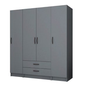 meg-GP100-0074,4-0 ΝΤΟΥΛΑΠΑ ΡΟΥΧΩΝ RICARDO MEGAPAP ΤΕΤΡΑΦΥΛΛΗ ΜΕ ΣΥΡΤΑΡΙΑ ΧΡΩΜΑ ΑΝΘΡΑΚΙ 160X51,8X181ΕΚ.