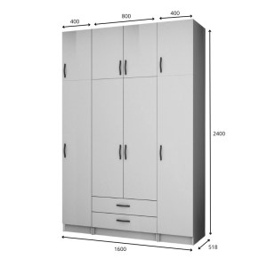 meg-GP100-0075,3-4 ΝΤΟΥΛΑΠΑ ΡΟΥΧΩΝ RICARDO MEGAPAP ΤΕΤΡΑΦΥΛΛΗ ΜΕ ΠΑΤΑΡΙ ΧΡΩΜΑ ΚΑΡΥΔΙ 160X51,8X240ΕΚ.