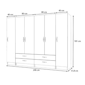 meg-GP100-0076,2-4 ΝΤΟΥΛΑΠΑ ΡΟΥΧΩΝ RICARDO MEGAPAP ΕΞΑΦΥΛΛΗ ΜΕ ΣΥΡΤΑΡΙΑ ΧΡΩΜΑ ΦΥΣΙΚΟ ΟΞΙΑΣ 240X51,8X181ΕΚ.