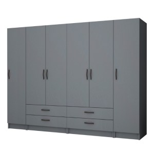 meg-GP100-0076,4-0 ΝΤΟΥΛΑΠΑ ΡΟΥΧΩΝ RICARDO MEGAPAP ΕΞΑΦΥΛΛΗ ΜΕ ΣΥΡΤΑΡΙΑ ΧΡΩΜΑ ΑΝΘΡΑΚΙ 240X51,8X181ΕΚ.