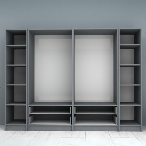 meg-GP100-0076,4-2 ΝΤΟΥΛΑΠΑ ΡΟΥΧΩΝ RICARDO MEGAPAP ΕΞΑΦΥΛΛΗ ΜΕ ΣΥΡΤΑΡΙΑ ΧΡΩΜΑ ΑΝΘΡΑΚΙ 240X51,8X181ΕΚ.