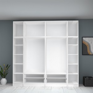 meg-GP100-0077,1-2 ΝΤΟΥΛΑΠΑ ΡΟΥΧΩΝ RICARDO MEGAPAP ΕΞΑΦΥΛΛΗ ΜΕ ΠΑΤΑΡΙ ΚΑΙ ΣΥΡΤΑΡΙΑ ΧΡΩΜΑ ΛΕΥΚΟ 240X51,8X240ΕΚ.