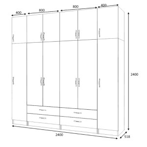 meg-GP100-0077,4-4 ΝΤΟΥΛΑΠΑ ΡΟΥΧΩΝ RICARDO MEGAPAP ΕΞΑΦΥΛΛΗ ΜΕ ΠΑΤΑΡΙ ΚΑΙ ΣΥΡΤΑΡΙΑ ΧΡΩΜΑ ΑΝΘΡΑΚΙ 240X51,8X240ΕΚ.