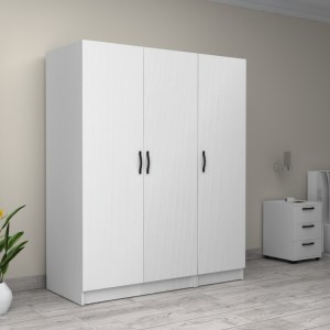 meg-GP100-0081,1-3 ΝΤΟΥΛΑΠΑ ΡΟΥΧΩΝ VICTORIA MEGAPAP ΤΡΙΦΥΛΛΗ ΧΡΩΜΑ ΛΕΥΚΟ 150X60X181ΕΚ.