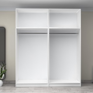 meg-GP100-0086,1-2 ΝΤΟΥΛΑΠΑ ΡΟΥΧΩΝ VICTORIA MEGAPAP ΤΕΤΡΑΦΥΛΛΗ ΜΕ ΠΑΤΑΡΙ ΧΡΩΜΑ ΛΕΥΚΟ 200X60X240ΕΚ.