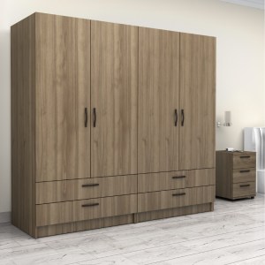 meg-GP100-0087,3-3 ΝΤΟΥΛΑΠΑ ΡΟΥΧΩΝ VICTORIA MEGAPAP ΤΕΤΡΑΦΥΛΛΗ ΜΕ ΣΥΡΤΑΡΙΑ ΧΡΩΜΑ ΚΑΡΥΔΙ 200X60X181ΕΚ.