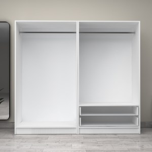 meg-GP100-0089,1-2 ΝΤΟΥΛΑΠΑ ΡΟΥΧΩΝ VICTORIA MEGAPAP ΤΕΤΡΑΦΥΛΛΗ ΜΕ ΣΥΡΤΑΡΙΑ ΧΡΩΜΑ ΛΕΥΚΟ 200X60X181ΕΚ.