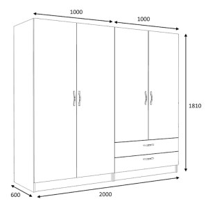 meg-GP100-0089,2-4 ΝΤΟΥΛΑΠΑ ΡΟΥΧΩΝ VICTORIA MEGAPAP ΤΕΤΡΑΦΥΛΛΗ ΜΕ ΣΥΡΤΑΡΙΑ ΧΡΩΜΑ ΦΥΣΙΚΟ ΟΞΙΑΣ 200X60X181ΕΚ.