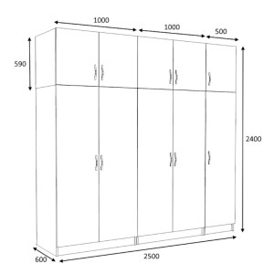 meg-GP100-0092,2-4 ΝΤΟΥΛΑΠΑ ΡΟΥΧΩΝ VICTORIA MEGAPAP ΠΕΝΤΑΦΥΛΛΗ ΜΕ ΠΑΤΑΡΙ ΧΡΩΜΑ ΦΥΣΙΚΟ ΟΞΙΑΣ 250X60X240ΕΚ.