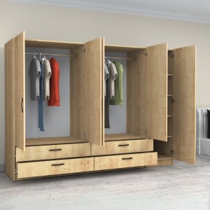 meg-GP100-0093,2-1 ΝΤΟΥΛΑΠΑ ΡΟΥΧΩΝ VICTORIA MEGAPAP ΠΕΝΤΑΦΥΛΛΗ ΜΕ ΣΥΡΤΑΡΙΑ ΧΡΩΜΑ ΦΥΣΙΚΟ ΟΞΙΑΣ 250X60X181ΕΚ.