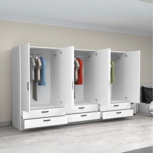 meg-GP100-0097,1-1 ΝΤΟΥΛΑΠΑ ΡΟΥΧΩΝ VICTORIA MEGAPAP ΕΞΑΦΥΛΛΗ ΜΕ ΣΥΡΤΑΡΙΑ ΧΡΩΜΑ ΛΕΥΚΟ 300X60X181ΕΚ.