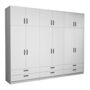 meg-GP100-0098,1-0 ΝΤΟΥΛΑΠΑ ΡΟΥΧΩΝ VICTORIA MEGAPAP ΕΞΑΦΥΛΛΗ ΜΕ ΠΑΤΑΡΙ ΚΑΙ ΣΥΡΤΑΡΙΑ ΧΡΩΜΑ ΛΕΥΚΟ 300X60X240ΕΚ.