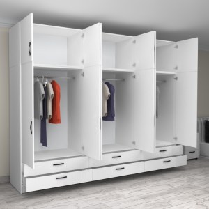 meg-GP100-0098,1-1 ΝΤΟΥΛΑΠΑ ΡΟΥΧΩΝ VICTORIA MEGAPAP ΕΞΑΦΥΛΛΗ ΜΕ ΠΑΤΑΡΙ ΚΑΙ ΣΥΡΤΑΡΙΑ ΧΡΩΜΑ ΛΕΥΚΟ 300X60X240ΕΚ.