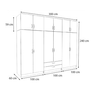 meg-GP100-0100,2-4 ΝΤΟΥΛΑΠΑ ΡΟΥΧΩΝ VICTORIA MEGAPAP ΕΞΑΦΥΛΛΗ ΜΕ ΠΑΤΑΡΙ ΚΑΙ ΣΥΡΤΑΡΙΑ ΧΡΩΜΑ ΦΥΣΙΚΟ ΟΞΙΑΣ 300X60X240ΕΚ.