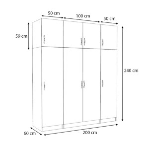 meg-GP100-0102,2-4 ΝΤΟΥΛΑΠΑ ΡΟΥΧΩΝ VICTORIA MEGAPAP ΤΕΤΡΑΦΥΛΛΗ ΜΕ ΠΑΤΑΡΙ ΧΡΩΜΑ ΦΥΣΙΚΟ ΟΞΙΑΣ 200X60X240ΕΚ.