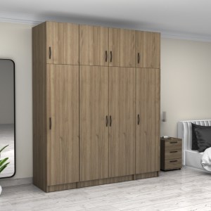 meg-GP100-0102,3-3 ΝΤΟΥΛΑΠΑ ΡΟΥΧΩΝ VICTORIA MEGAPAP ΤΕΤΡΑΦΥΛΛΗ ΜΕ ΠΑΤΑΡΙ ΧΡΩΜΑ ΚΑΡΥΔΙ 200X60X240ΕΚ.