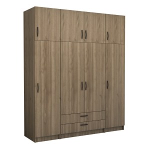 meg-GP100-0104,3-0 ΝΤΟΥΛΑΠΑ ΡΟΥΧΩΝ VICTORIA MEGAPAP ΤΕΤΡΑΦΥΛΛΗ ΜΕ ΠΑΤΑΡΙ ΚΑΙ ΣΥΡΤΑΡΙΑ ΧΡΩΜΑ ΚΑΡΥΔΙ 200X60X240ΕΚ.