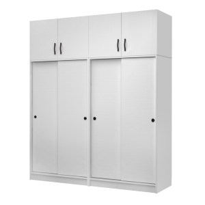 meg-GP100-0107,1-0 ΝΤΟΥΛΑΠΑ ΡΟΥΧΩΝ REGIO MEGAPAP ΤΕΤΡΑΦΥΛΛΗ ΣΥΡΟΜΕΝΗ ΜΕ ΠΑΤΑΡΙ ΧΡΩΜΑ ΛΕΥΚΟ 200X60X240ΕΚ.