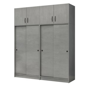 meg-GP100-0107,4-0 ΝΤΟΥΛΑΠΑ ΡΟΥΧΩΝ REGIO MEGAPAP ΤΕΤΡΑΦΥΛΛΗ ΣΥΡΟΜΕΝΗ ΜΕ ΠΑΤΑΡΙ ΧΡΩΜΑ ΓΚΡΙ ΣΚΥΡΟΔΕΜΑΤΟΣ 200X60X240ΕΚ.