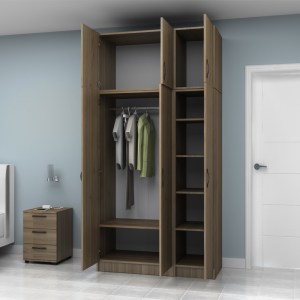 meg-GP100-0110,3-1 ΝΤΟΥΛΑΠΑ ΡΟΥΧΩΝ VIVIAN MEGAPAP ΤΡΙΦΥΛΛΗ ΜΕ ΠΑΤΑΡΙ ΧΡΩΜΑ ΚΑΡΥΔΙ 120X51,8X240ΕΚ.