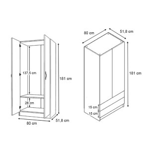 meg-GP100-0113,1-4 ΝΤΟΥΛΑΠΑ ΡΟΥΧΩΝ VIVIAN MEGAPAP ΤΕΤΡΑΦΥΛΛΗ ΜΕ ΣΥΡΤΑΡΙΑ ΧΡΩΜΑ ΛΕΥΚΟ 160X51,8X181ΕΚ.