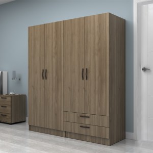 meg-GP100-0113,3-2 ΝΤΟΥΛΑΠΑ ΡΟΥΧΩΝ VIVIAN MEGAPAP ΤΕΤΡΑΦΥΛΛΗ ΜΕ ΣΥΡΤΑΡΙΑ ΧΡΩΜΑ ΚΑΡΥΔΙ 160X51,8X181ΕΚ.