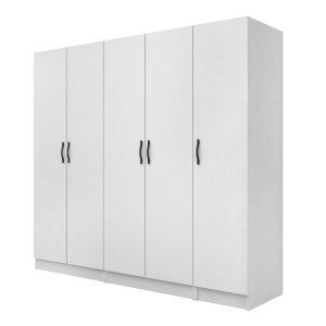 meg-GP100-0116,1-0 ΝΤΟΥΛΑΠΑ ΡΟΥΧΩΝ VIVIAN MEGAPAP ΠΕΝΤΑΦΥΛΛΗ ΧΡΩΜΑ ΛΕΥΚΟ 200X51,8X181ΕΚ.