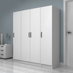 meg-GP100-0117,1-2 ΝΤΟΥΛΑΠΑ ΡΟΥΧΩΝ VIVIAN MEGAPAP ΤΕΤΡΑΦΥΛΛΗ ΧΡΩΜΑ ΛΕΥΚΟ 160X51,8X181ΕΚ.