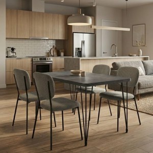 meg-GP100-0139,2-0 ΣΕΤ ΤΡΑΠΕΖΑΡΙΑ 5ΤΜΧ ROGER - KEVIN MEGAPAP MDF - ΥΦΑΣΜΑ ΧΡΩΜΑ ΣΚΟΥΡΟ ΓΚΡΙ ΣΚΥΡΟΔΕΜΑΤΟΣ - ΛΑΔΙ 120X70X75ΕΚ.