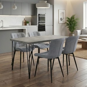 meg-GP100-0142,2-0 ΣΕΤ ΤΡΑΠΕΖΑΡΙΑ 5ΤΜΧ ROGER - CHIARA MEGAPAP MDF - ΥΦΑΣΜΑ ΧΡΩΜΑ ΣΚΟΥΡΟ ΓΚΡΙ ΣΚΥΡΟΔΕΜΑΤΟΣ - ΓΚΡΙ 120X70X75ΕΚ.