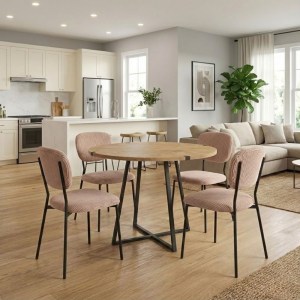 meg-GP100-0150,3-0 ΣΕΤ ΤΡΑΠΕΖΑΡΙΑ 5ΤΜΧ RUBES - KEVIN MEGAPAP ΧΡΩΜΑ ΦΥΣΙΚΟ ΟΞΙΑΣ - ΜΟΚΑ Ø100X78ΕΚ.