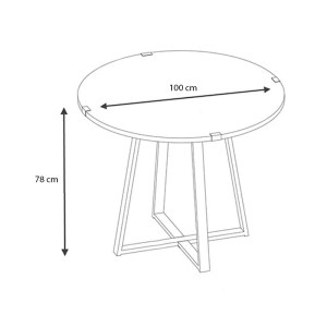 meg-GP100-0174,1-5 ΣΕΤ ΤΡΑΠΕΖΑΡΙΑ 5ΤΜΧ RUBES - ROSA MEGAPAP ΧΡΩΜΑ ΛΕΥΚΟ - ΜΑΥΡΟ Ø100X78ΕΚ.